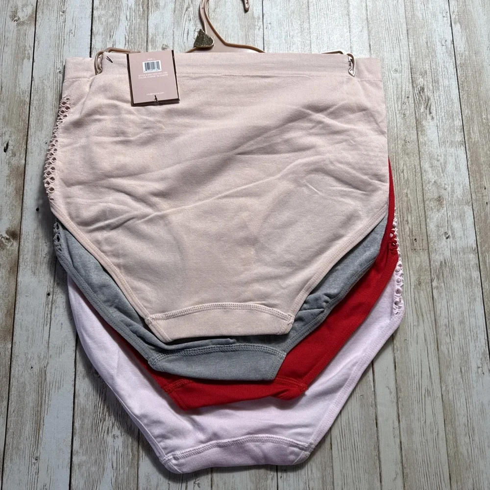 Icy Hot 4 Pack Seamless High Waisted Brief‎ Underwear Panties Women's Large